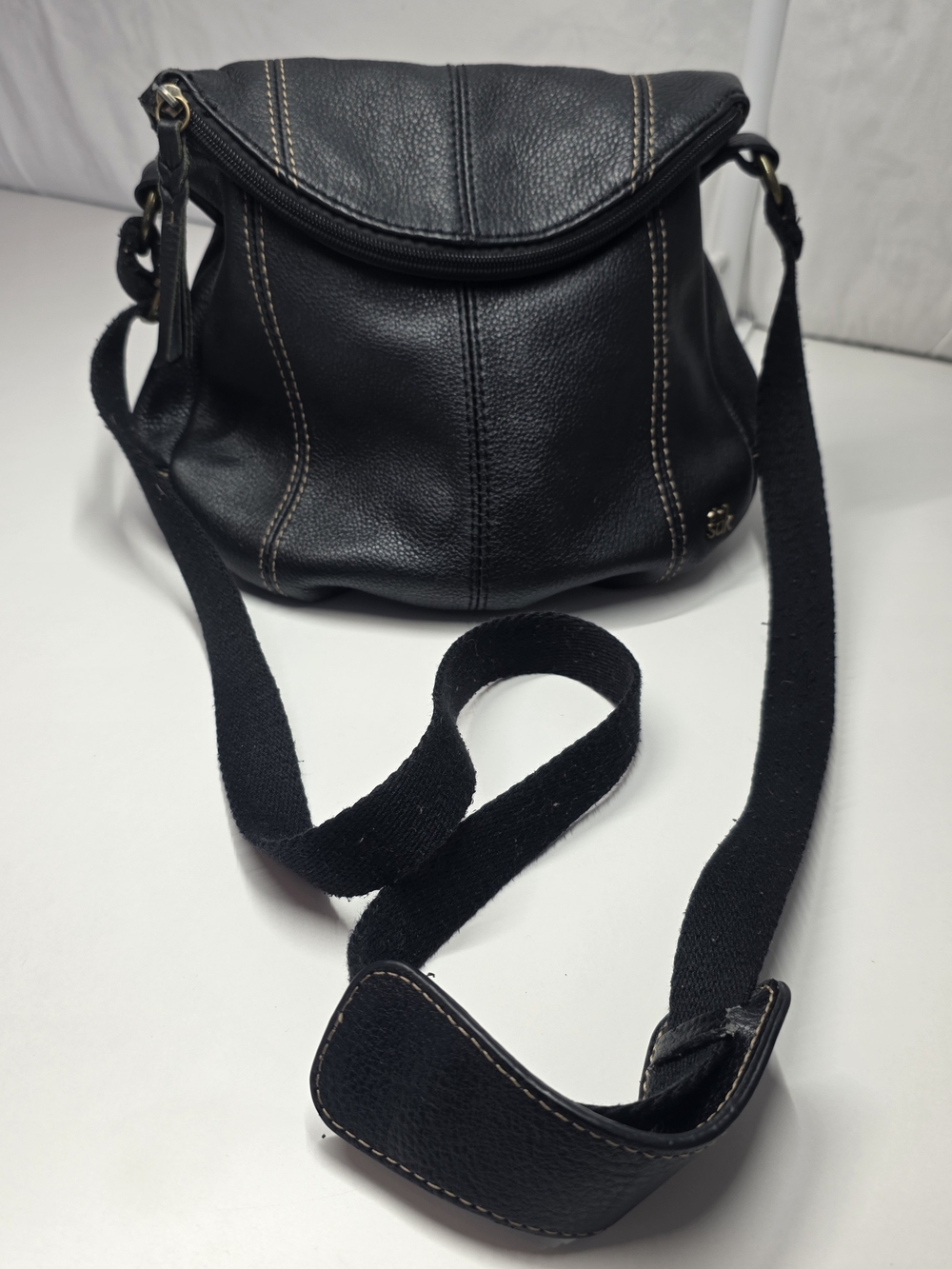 Black Leather Y2K The SAK Crossbody Bag